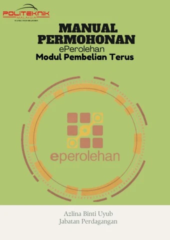 Manual Permohonan Eperolehan: Modul Pembelian Terus