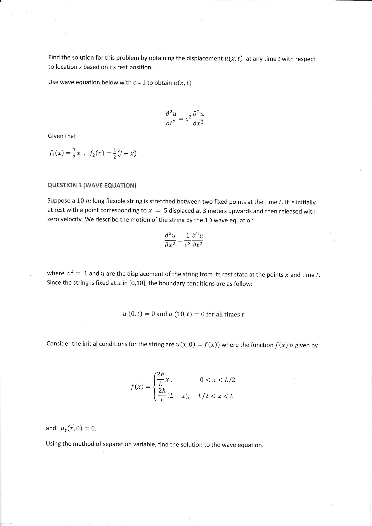 Difficult Partial Differential Problem Partial Differential Equation Exercise