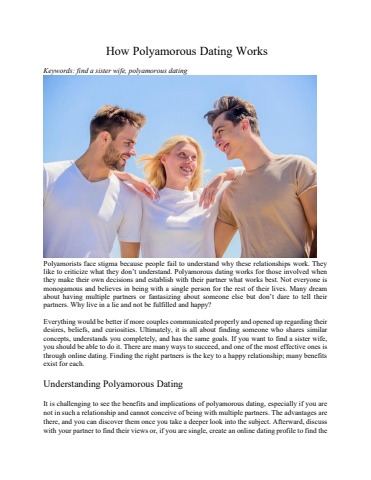 How Polyamorous Dating Works - Billie Warner Flip PDF | AnyFlip