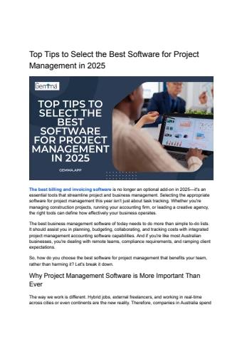 Top Tips to Select the Best Software for Project Management in 2025 ...
