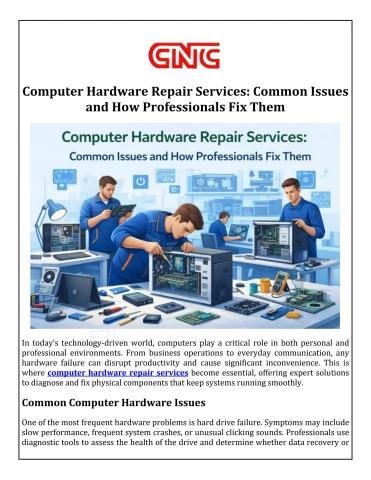 Computer Hardware Repair Services: Common Issues and How Professionals ...