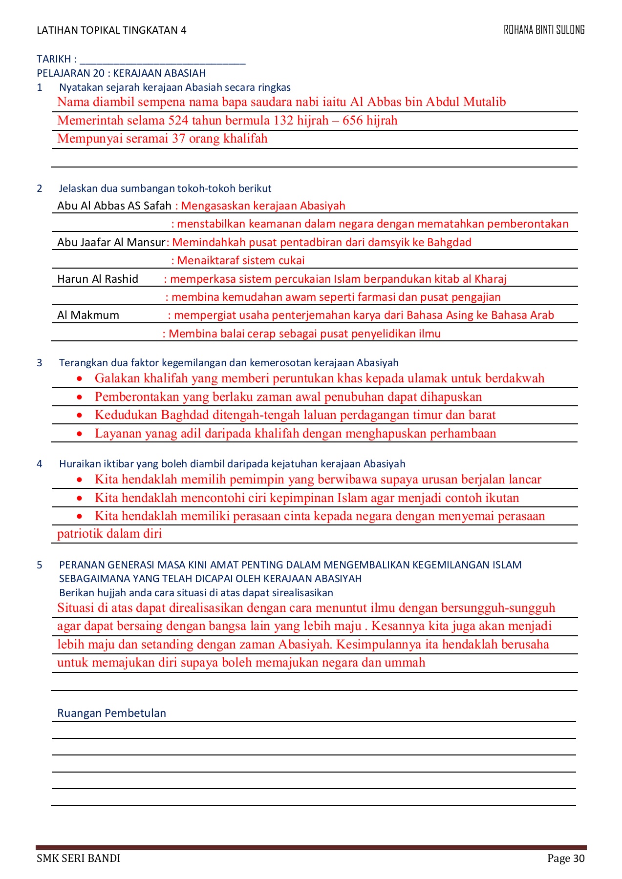 Latihan Topikal T 4mukasurat 30 Dan 31 Flip Ebook Pages 1 2 Anyflip Anyflip