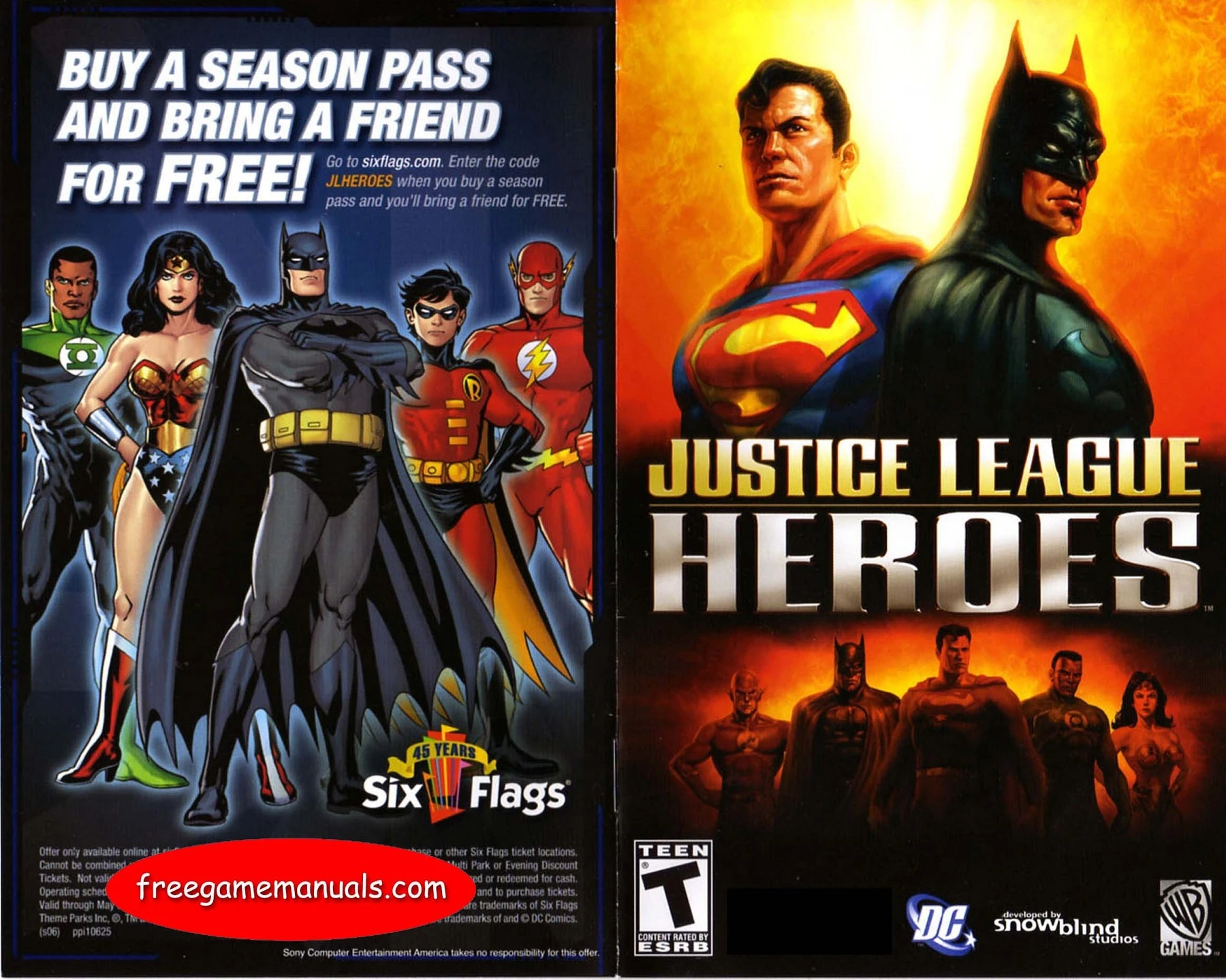 PS2 PLAYSTATION 2 PAL justice league heroes batman superman promo press presse EUR 74,99 - FR