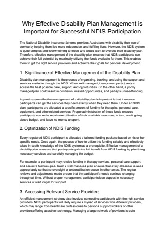 disability plan management brisbane