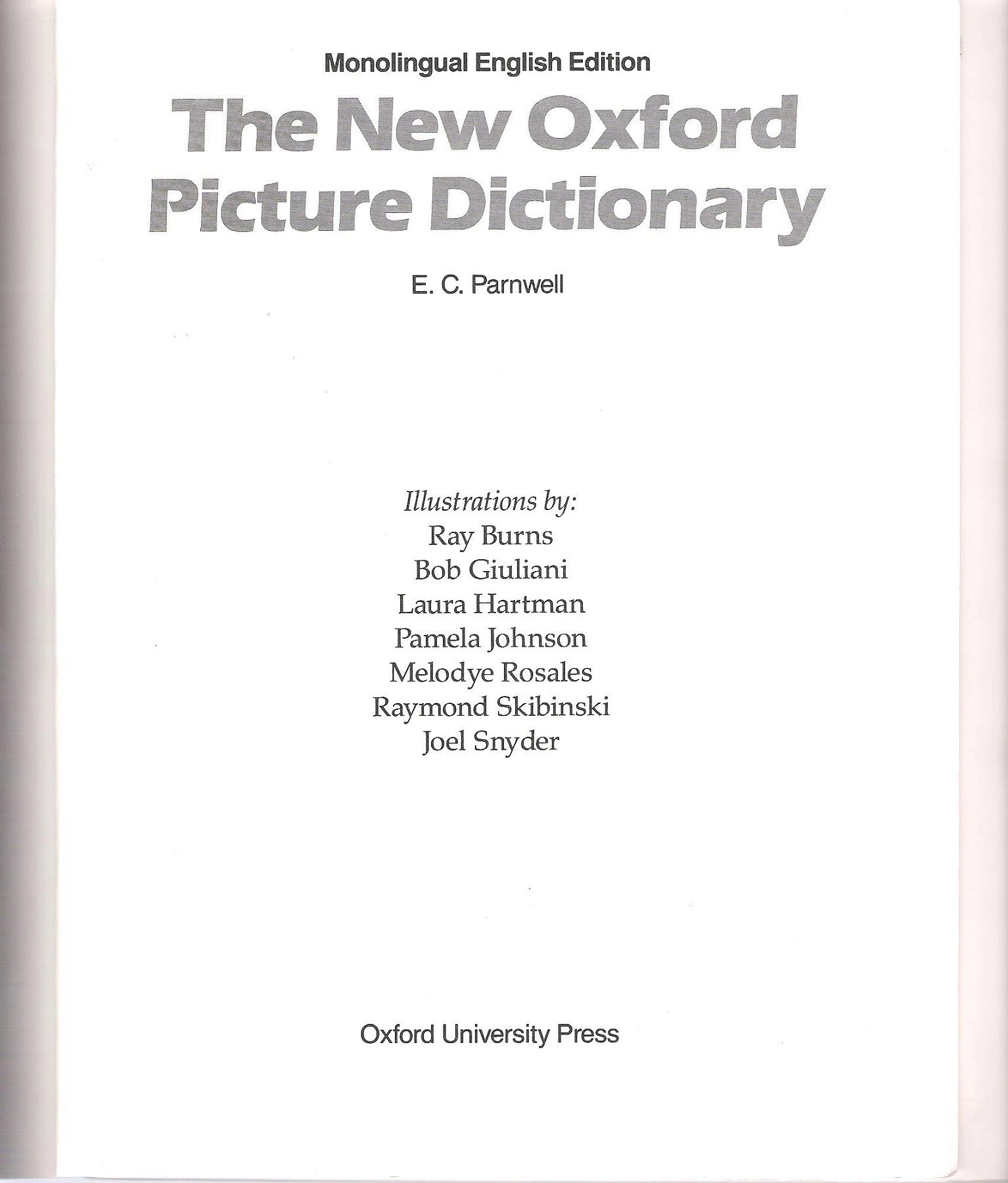The New Oxford Picture Dictionary