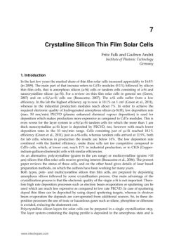 Crystalline Silicon Thin Film Solar Cells - InTech - Guset User Flip ...