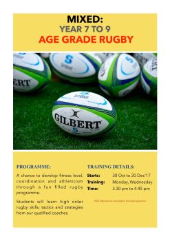 Mixed Year 7 to 9 Age Grade Rugby