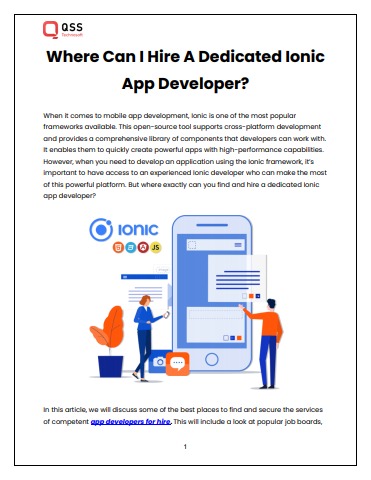 Where can I hire a dedicated Ionic app developer - QSS Technosoft Flip ...