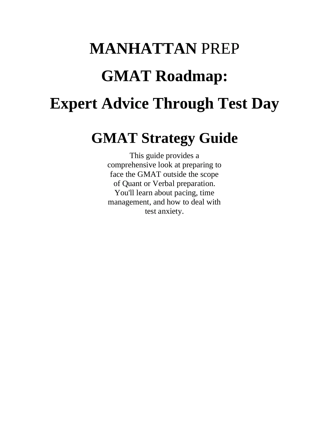 Guide 0 - GMAT Roadmap 6th Edition GMAT Manhattan Prep - Flip