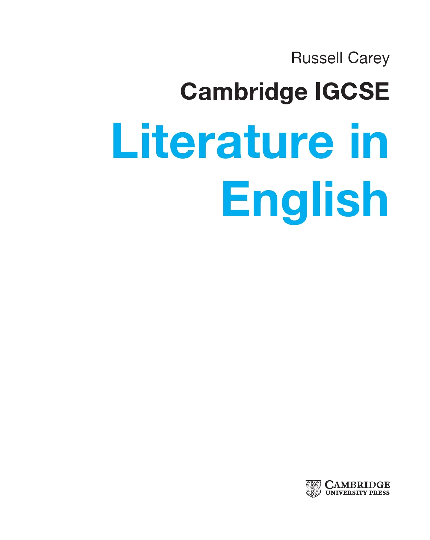 Cambridge IGCSE Literature in English - Flip eBook Pages 1-50 