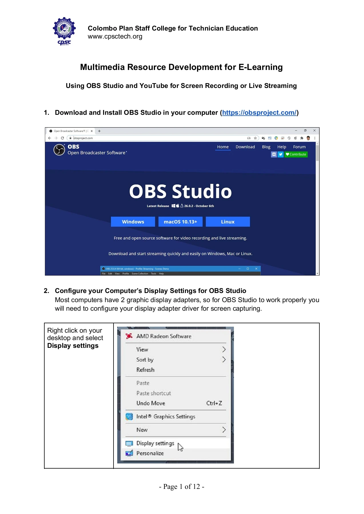 Using OBS Studio and YouTube for Screen Recording or Live Streaming