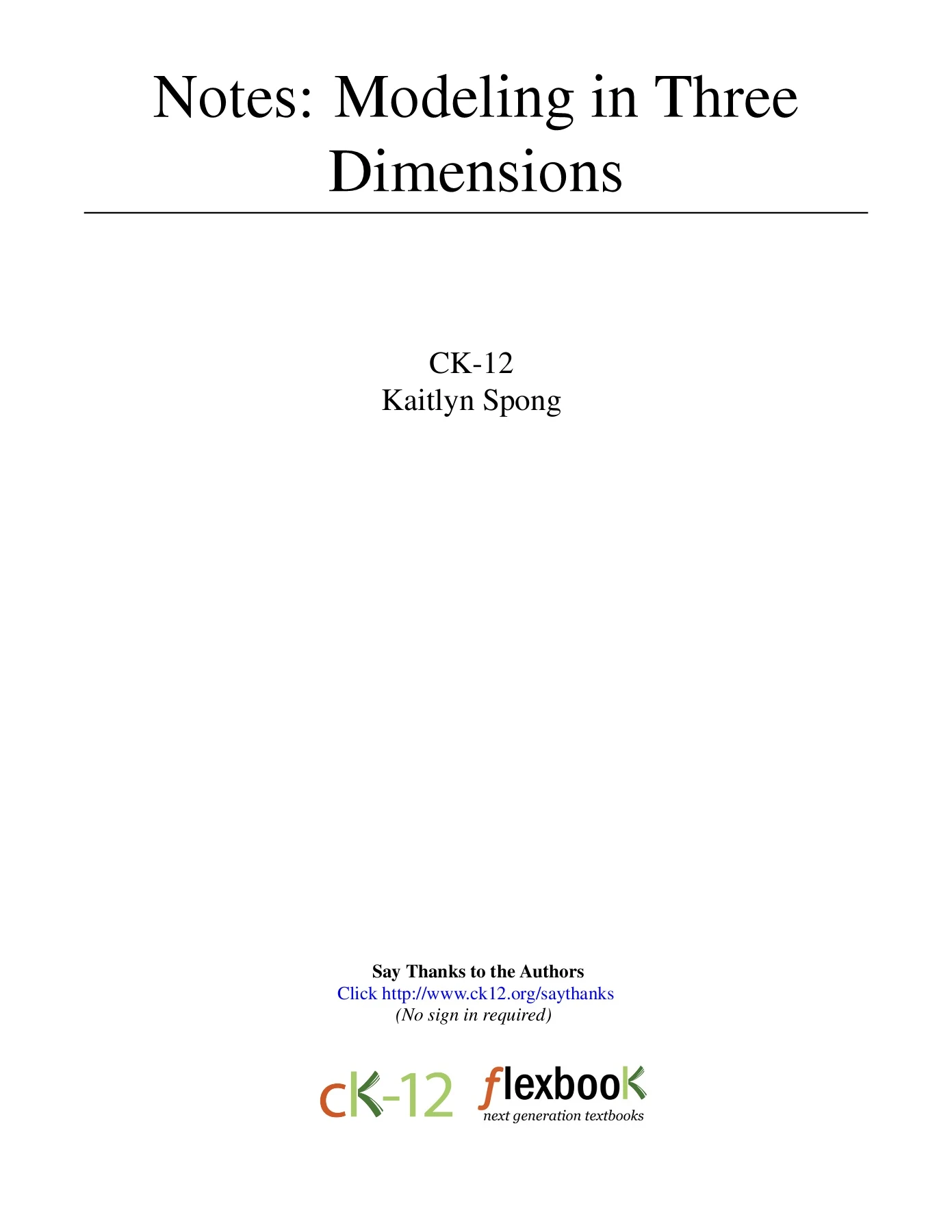 Notej Modelling Notes Modeling in 3 Dimensions