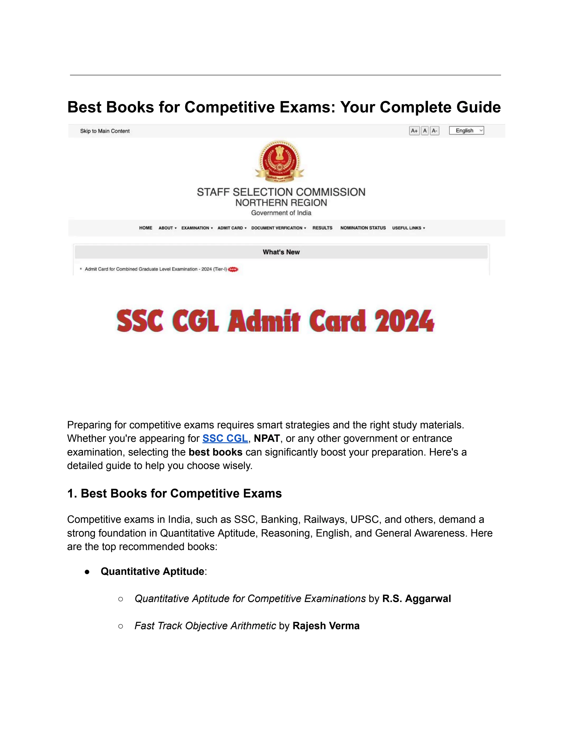 Best Books for Competitive Exams_ Your Complete Guide
