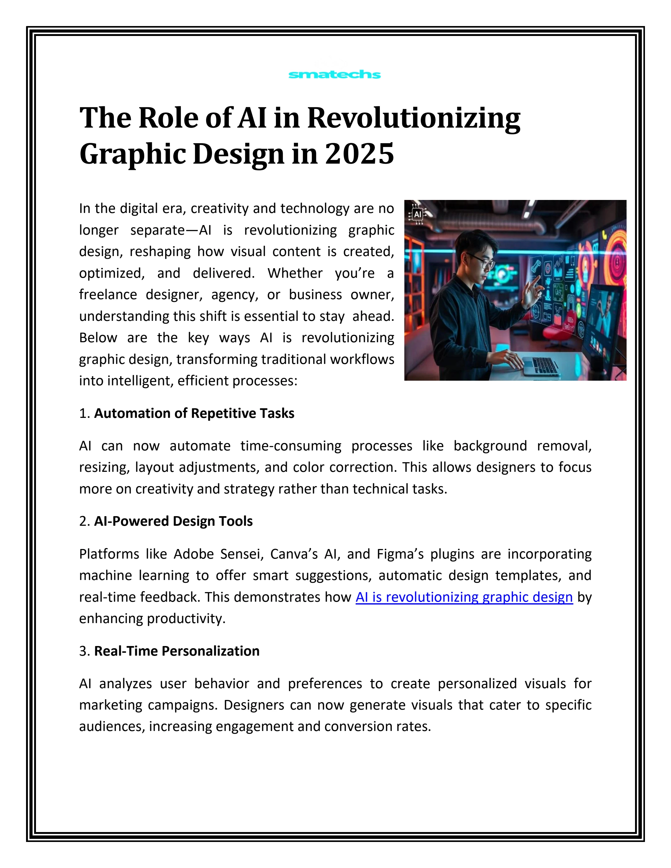 The Role of AI in Revolutionizing Graphic Design in 2025