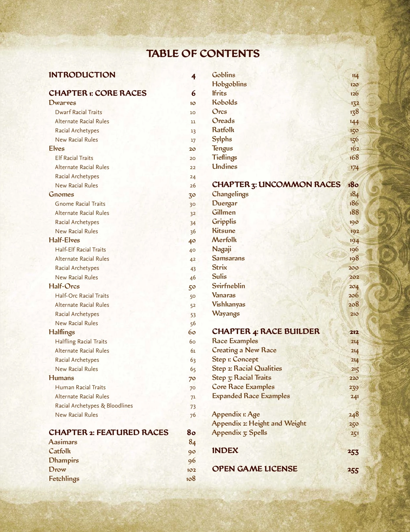 Advanced Race Guide