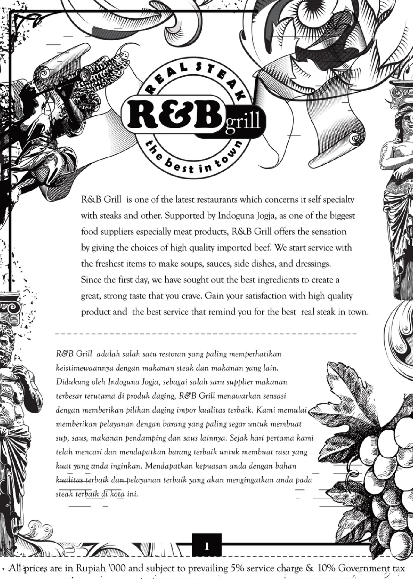 Rjab Menu MENU REGULAR R&B GRILL JOGJA