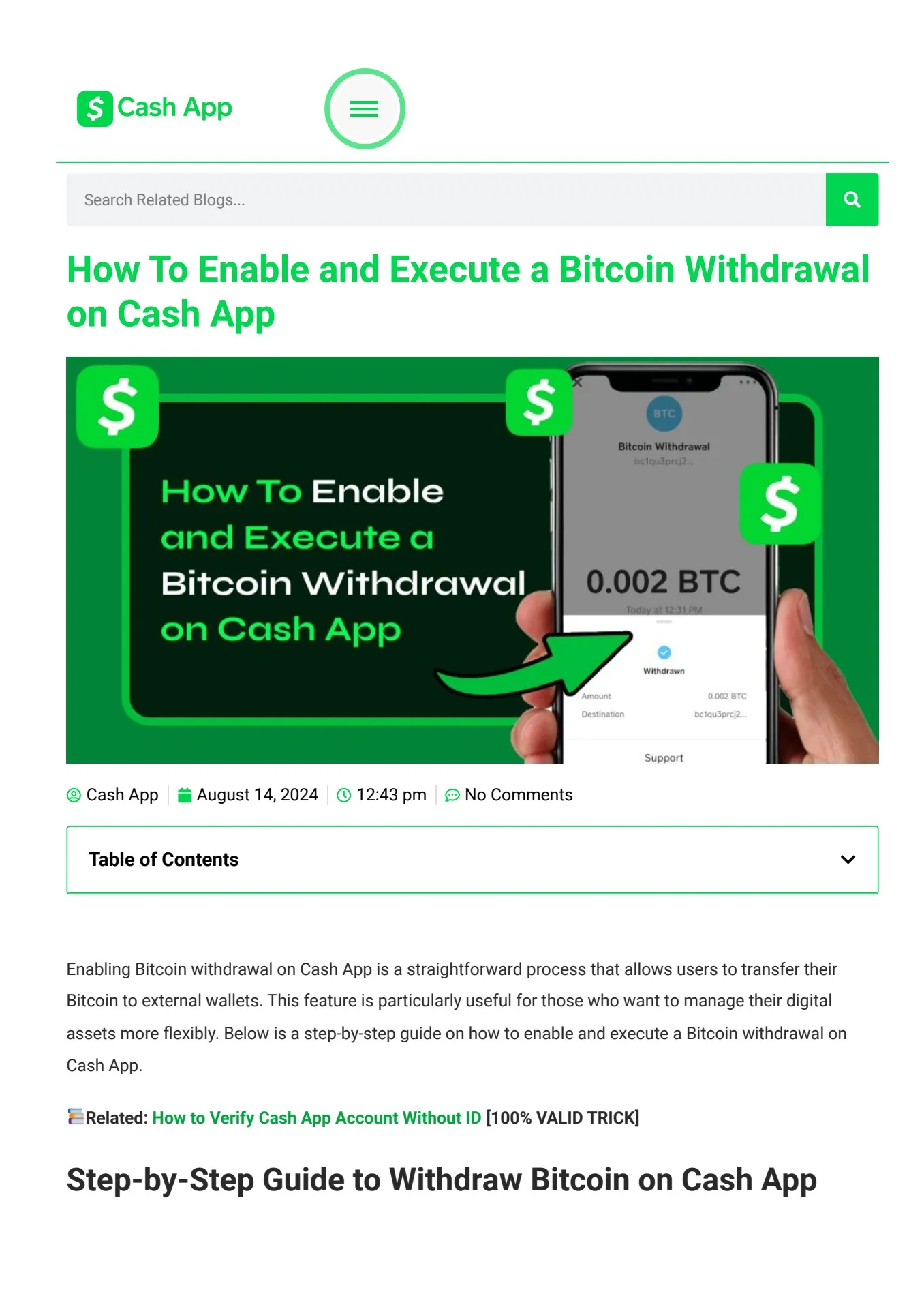 Enable a Bitcoin Withdrawal on Cash App - Flip eBook Pages 1-4 | AnyFlip
