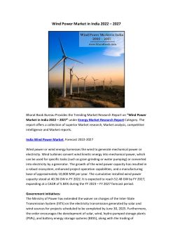 India Wind Power Market Research Report 2022-2027 - prachitisharma98 ...
