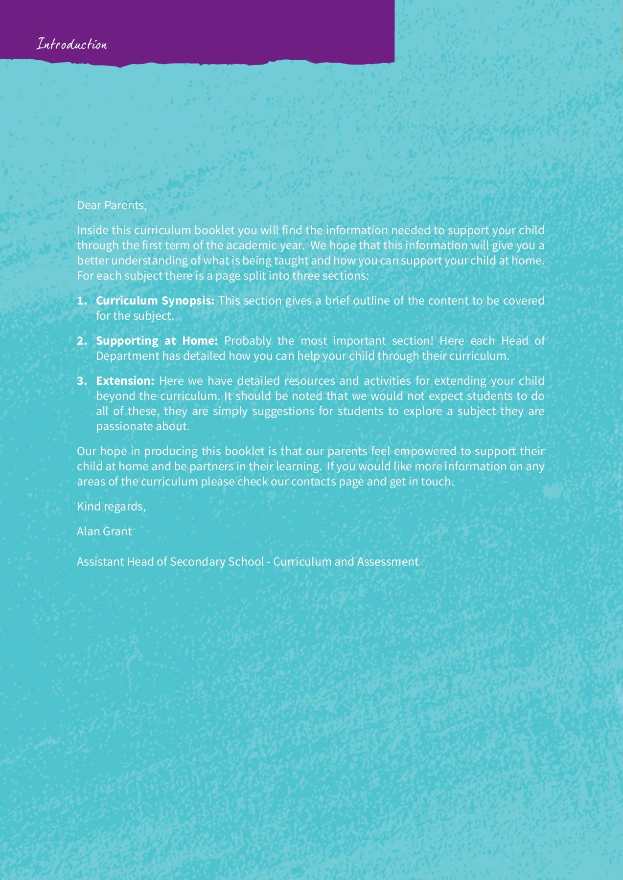 Year 11 Curriculum Booklet - Term 1