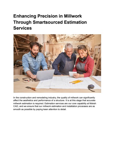 Enhancing Precision in Millwork Through Smartsourced Estimation Services