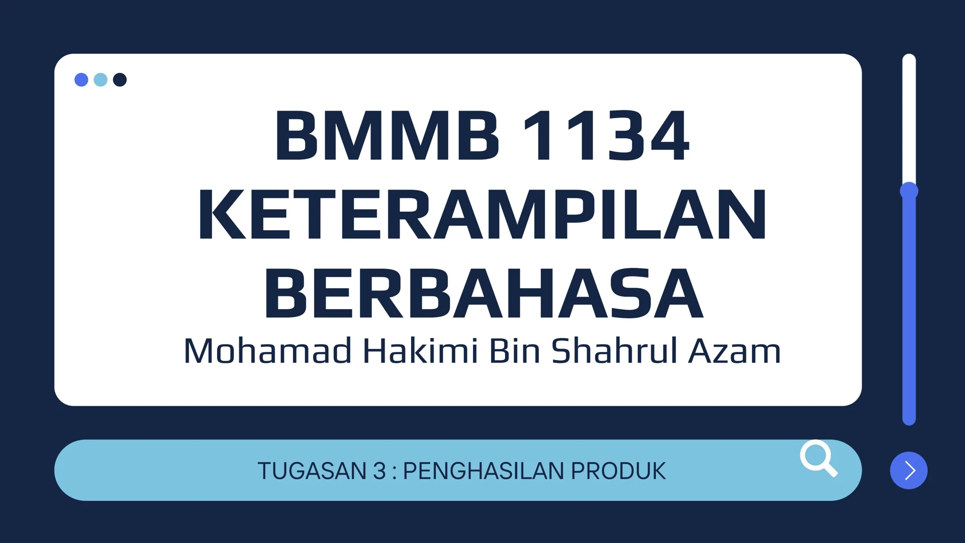 BMMB 1134 KETERAMPILAN BERBAHASA (Tugasan 3)