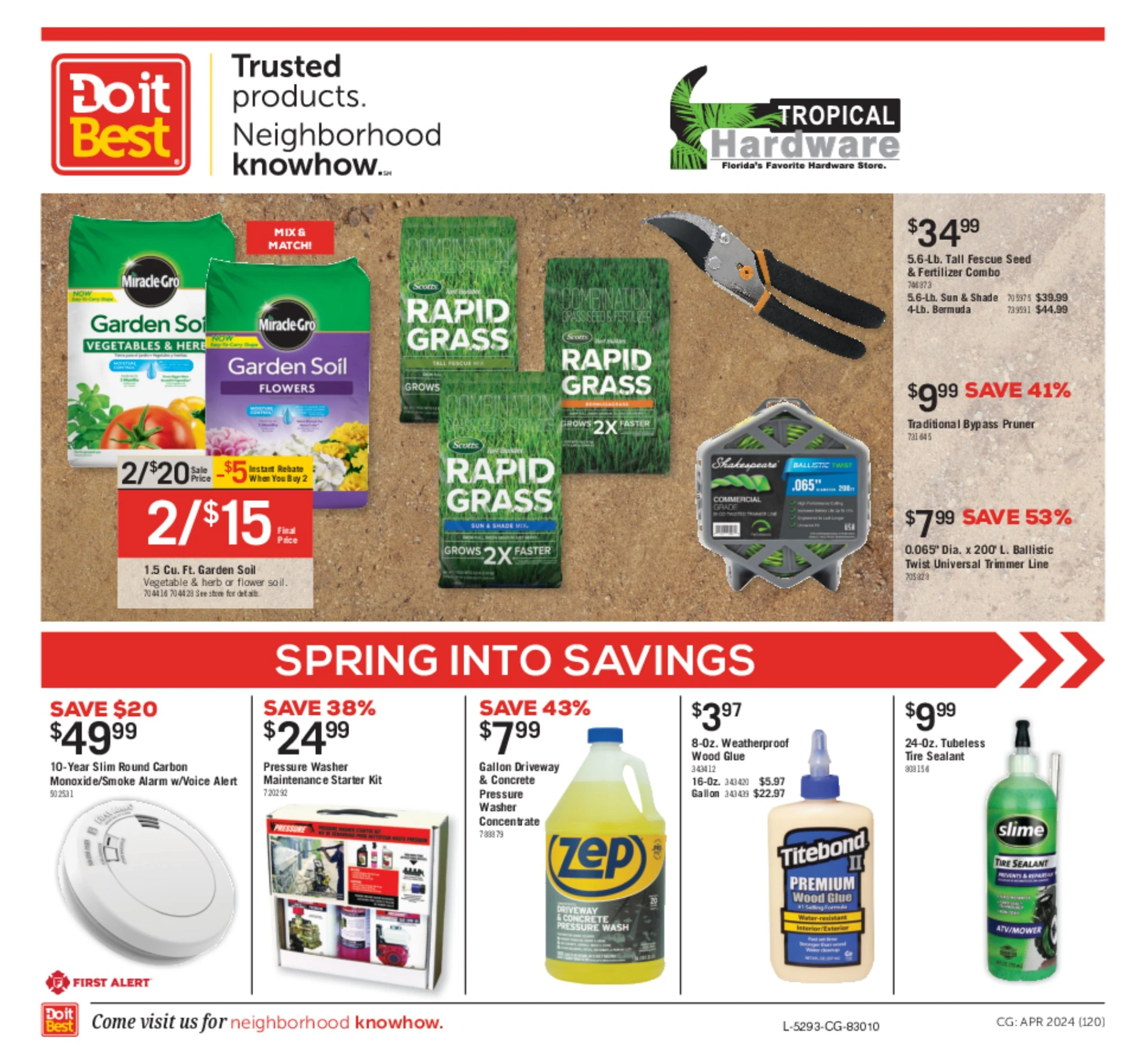 5293 Tropical Hardware April Circular