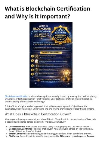 What is Blockchain Certification and Why is it Important?