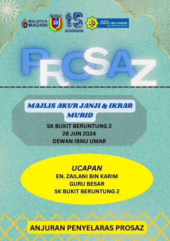 BUKU PROGRAM PROSAZ (AKUR JANJI PELAJAR)
