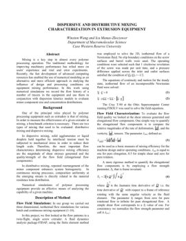 DISPERSIVE AND DISTRIBUTIVE MIXING CHARACTERIZATION IN ... - Guset User ...