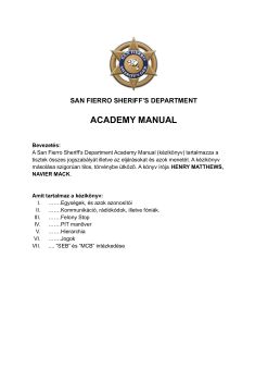 SAN ANDREAS SHERIFF'S DEPARTMENT ACADEMY MANUAL - Kristóf Szloboda Flip ...