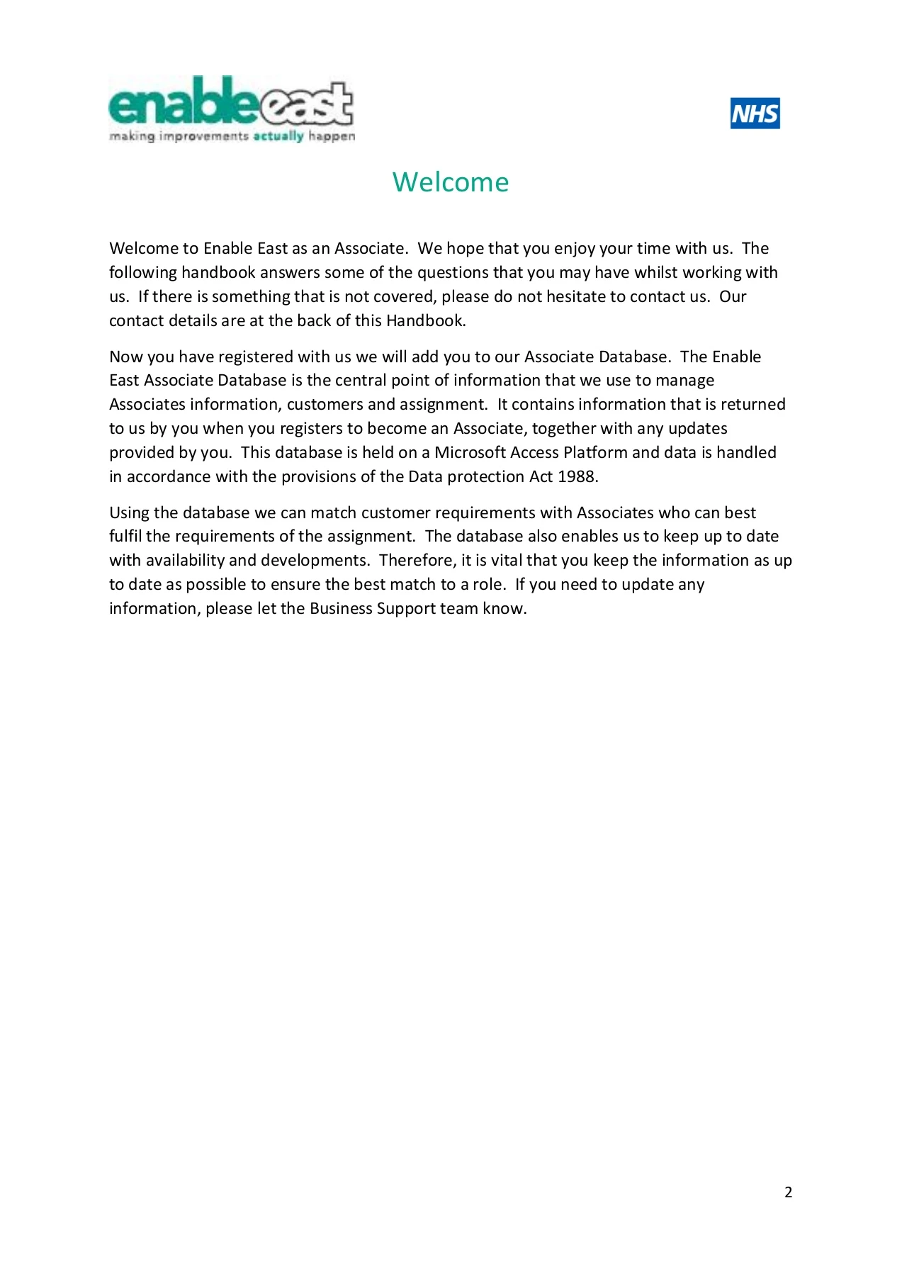 Associates Handbook