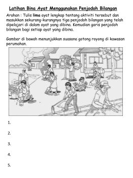 Latihan Bina Ayat Menggunakan Penjodoh Bilangan