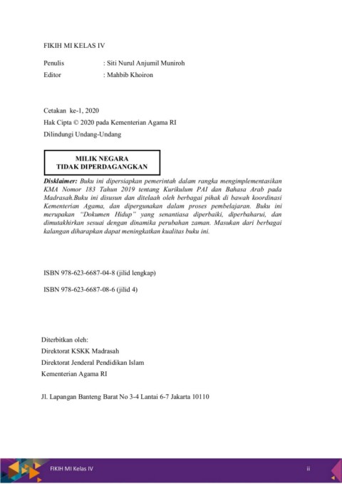 Fikih Mi Kelas Iv Kskk 2020 Flip Ebook Pages 1 50 Anyflip Anyflip