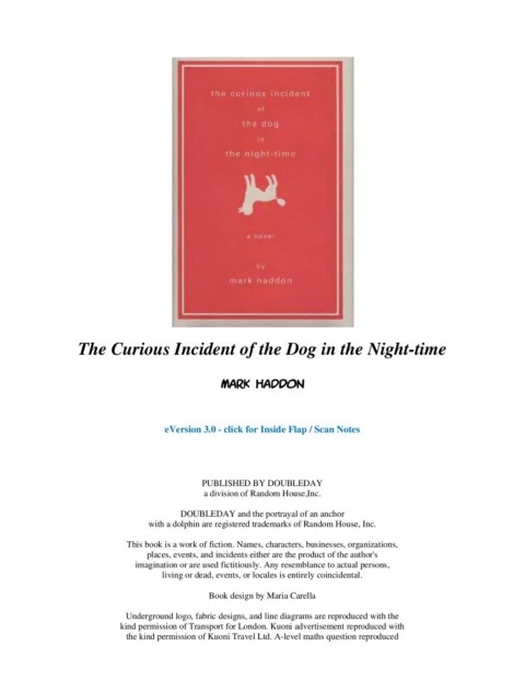 The Curious Incident of the Dog In the Night Time FULL TEXT