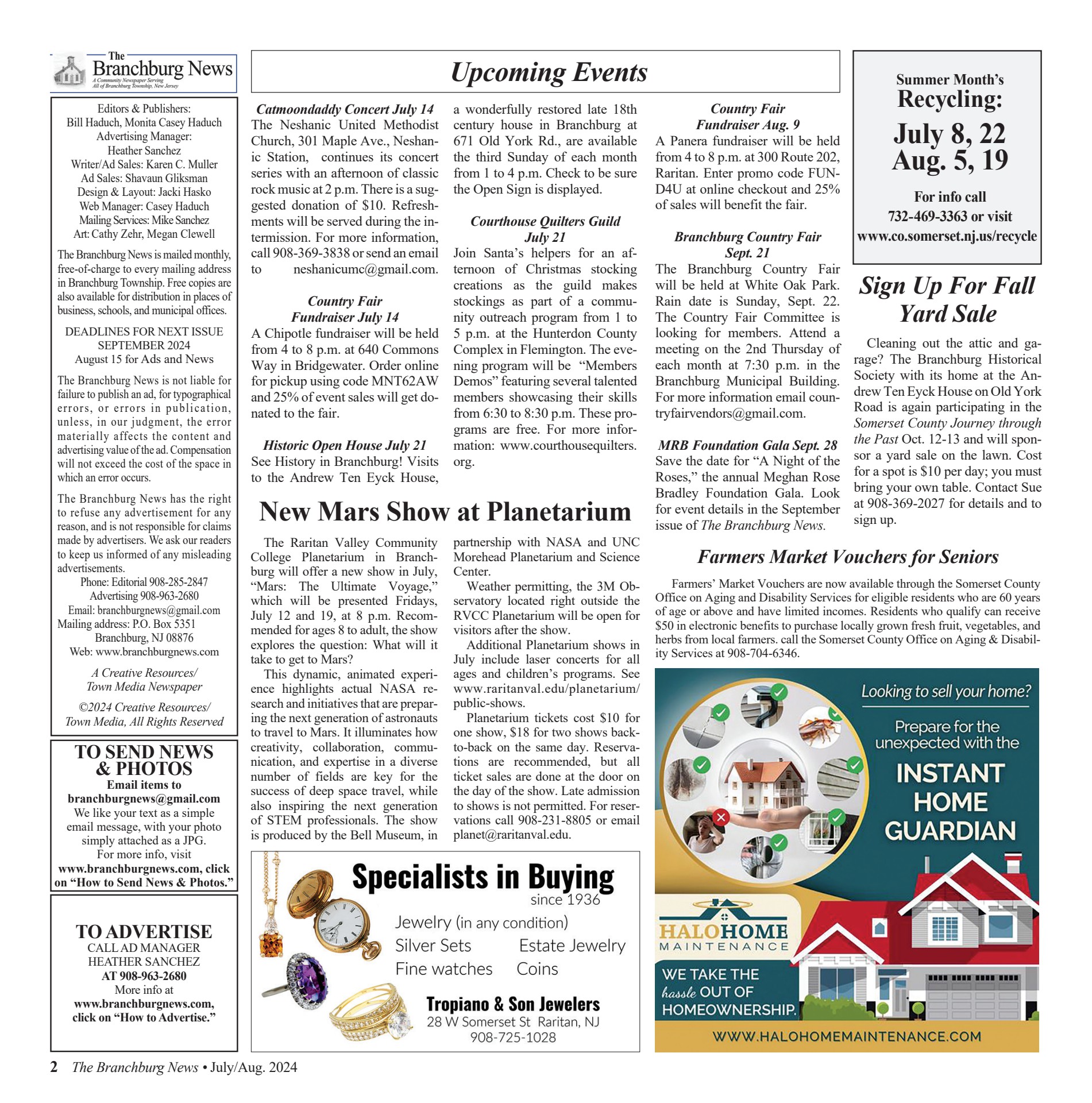 Branchburg News - July/August 2024 - Flip eBook Pages 1-16 | AnyFlip
