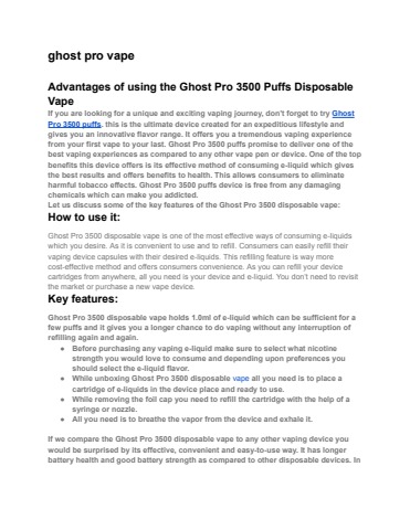 ghost pro vape - backlinkacc26 Flip PDF | AnyFlip