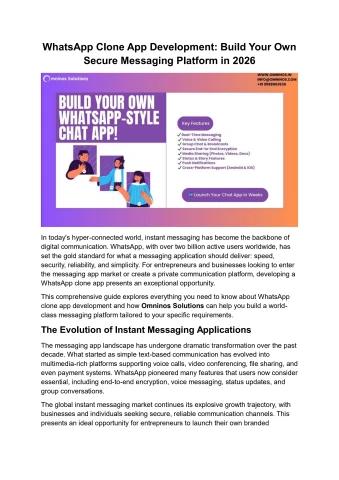 WhatsApp Clone App Development – Complete Guide to Building a Secure ...