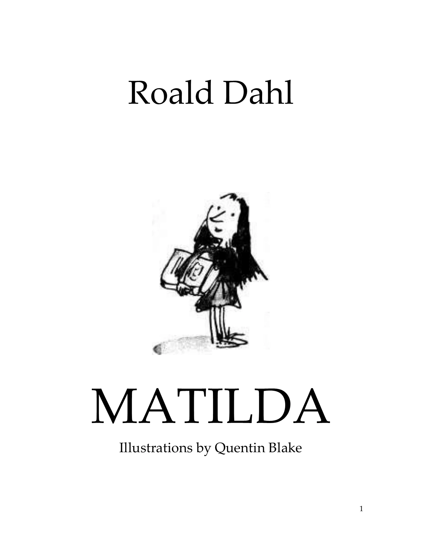 Roald Dahl Matilda