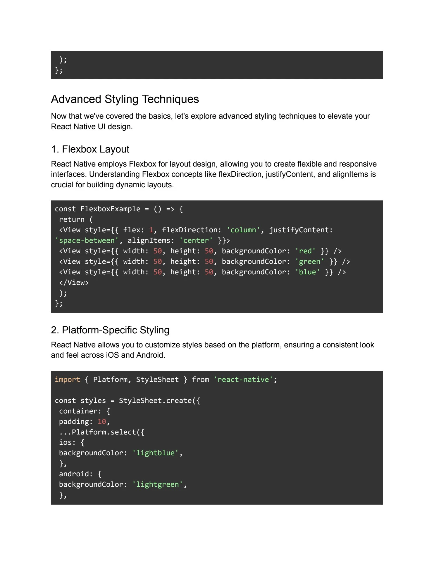Mastering React Native Styles - A Comprehensive Guide to Styling Components
