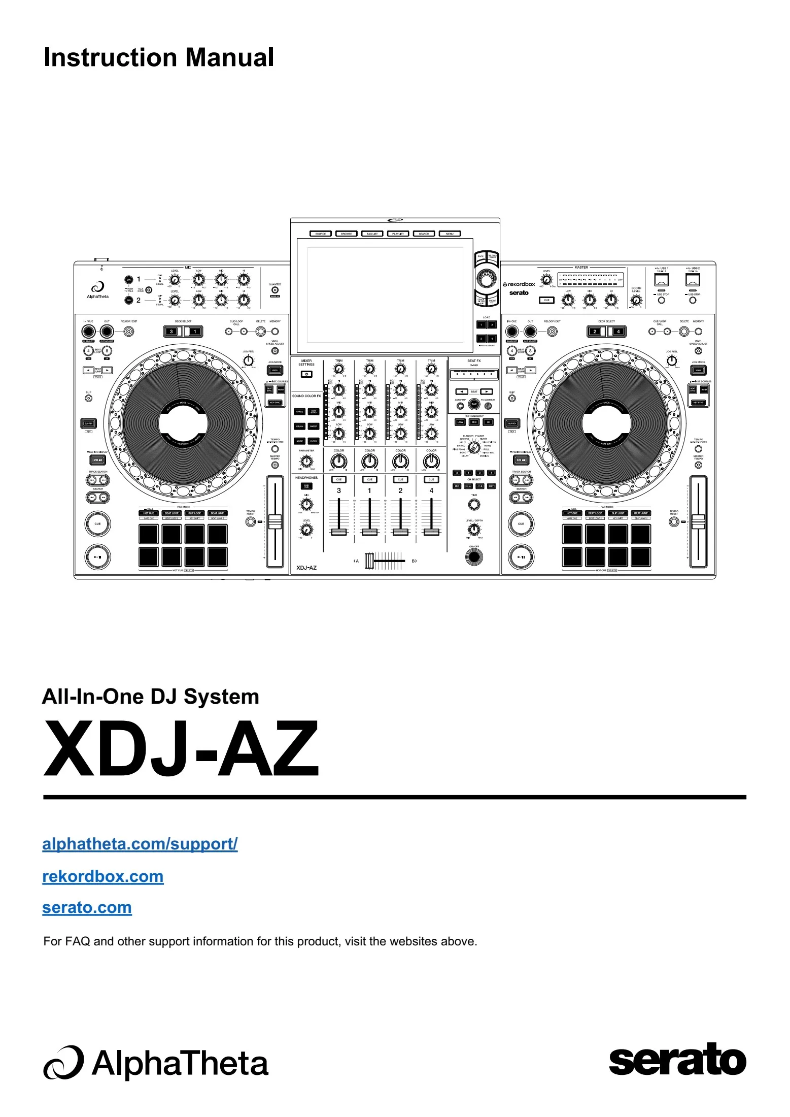 AlphaTheta XDJ-AZ User manual (EN)