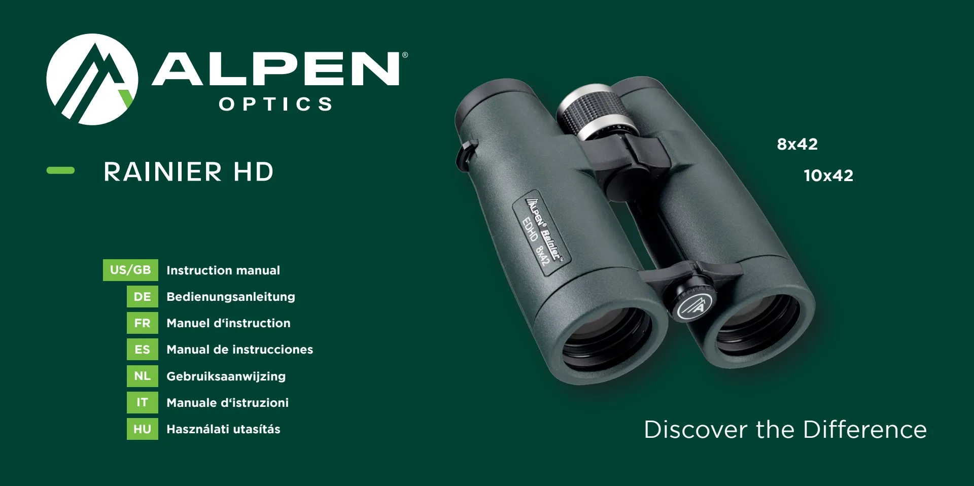 10x42 Binoculars Alpen Optics Rainier Hd Ed 8x42 Alpen Optics