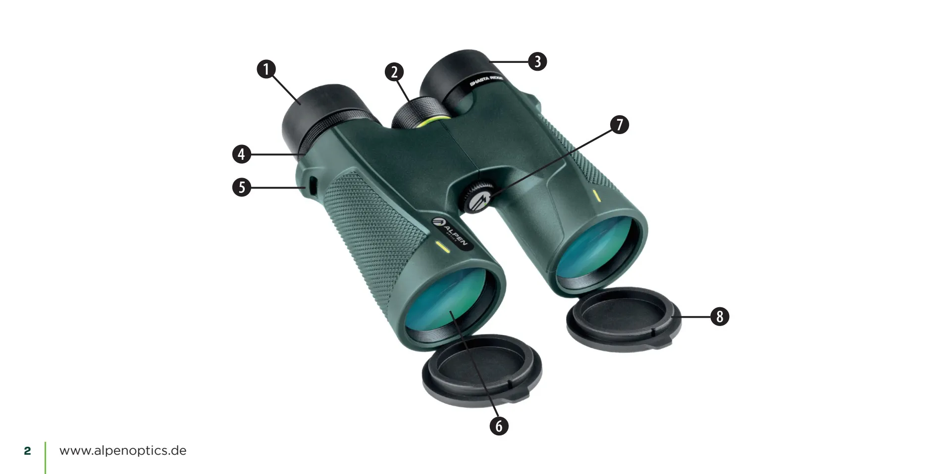 ALPEN OPTICS Shasta Ridge 10x42 Binoculars with HR Coating ALP161042