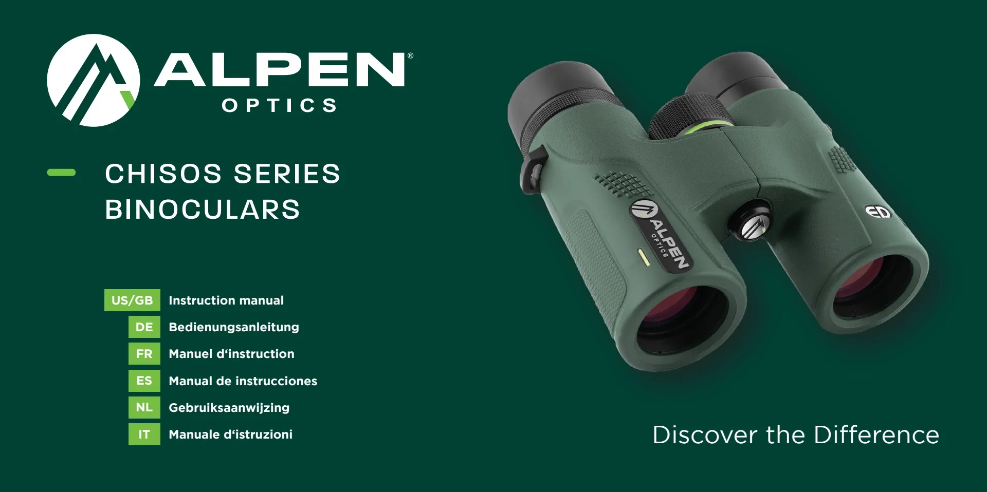 ALPEN OPTICS Chisos ED Prismáticos con recubrimiento PXA