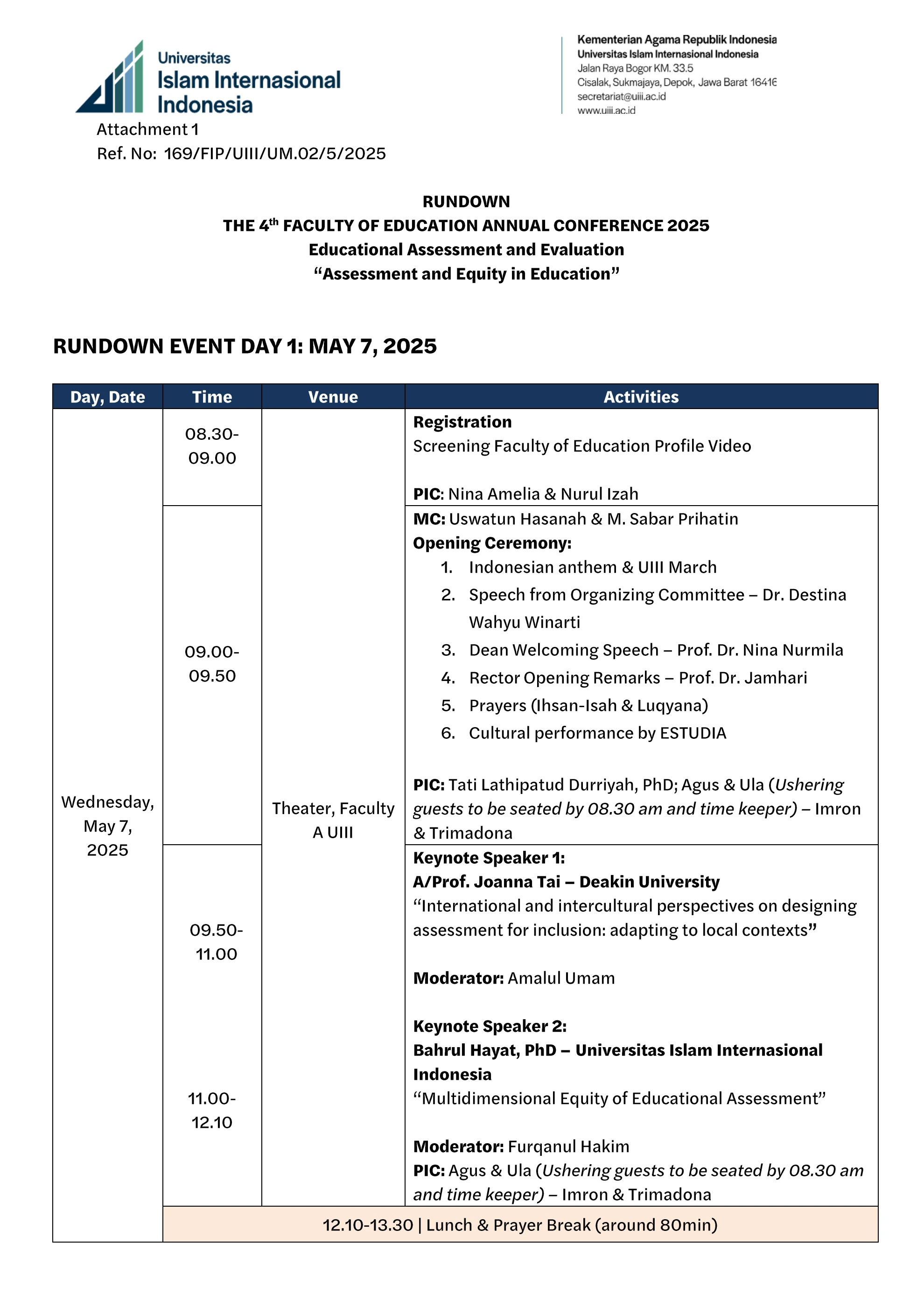 169 Invitation to the 4th Faculty of Education Annual Conference 2025 ...