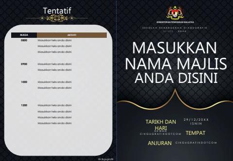Template buku program percuma tema mewah luxury[cikgugrafik]