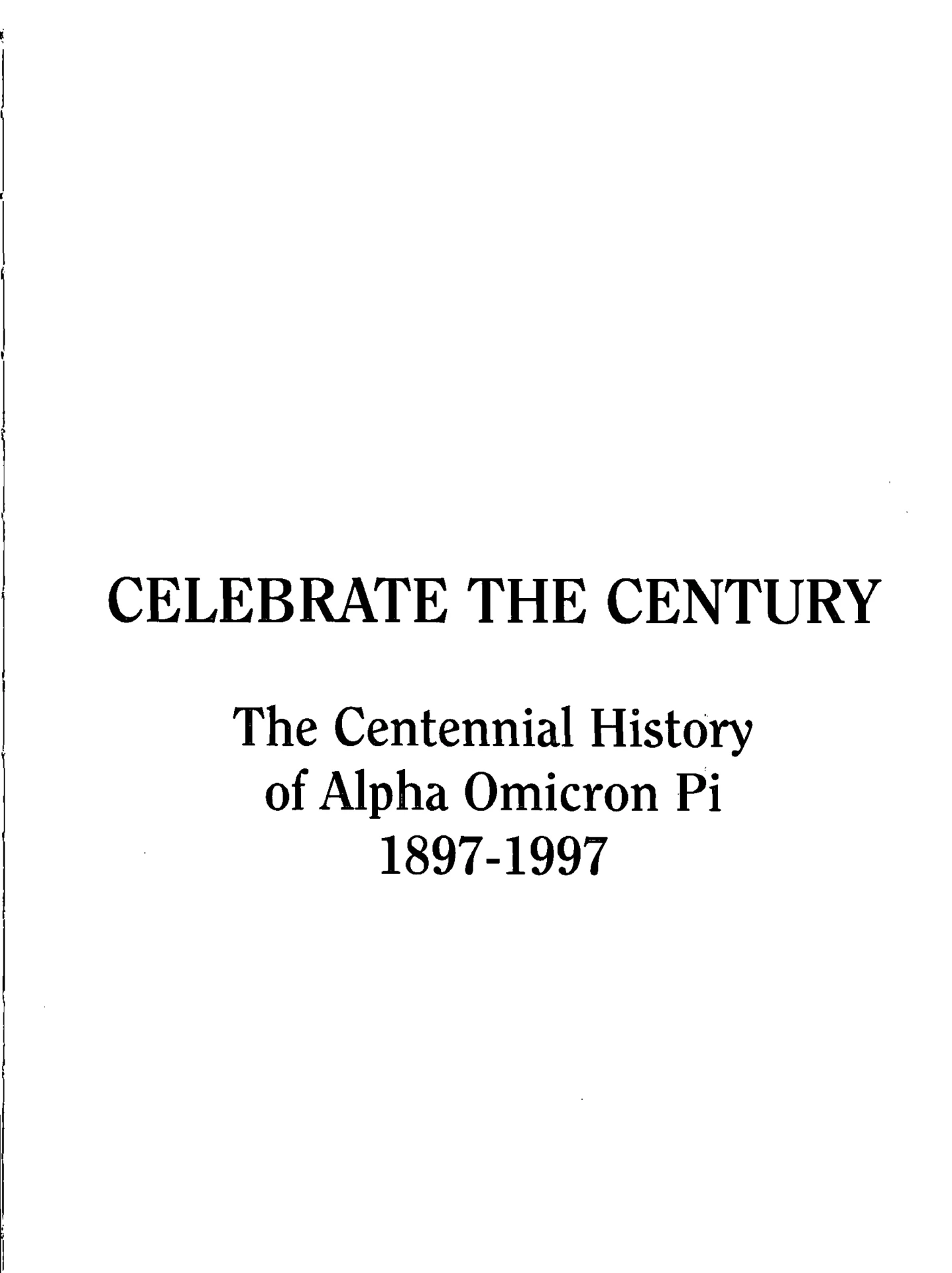 AOII Centennial History Book