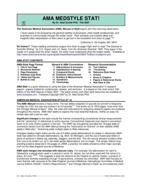 AMA MEDSTYLE STAT! - Writing Center