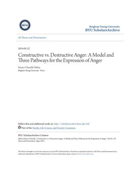 Constructive vs. Destructive Anger: A Model and Three ...