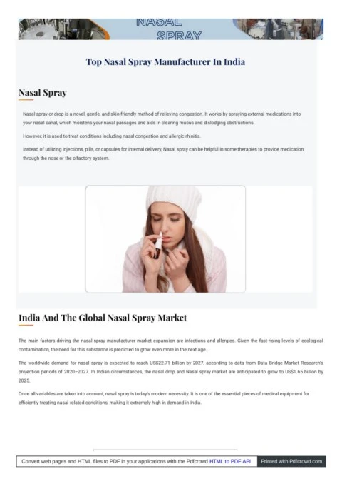 India’s Premier Nasal Spray Manufacturing Company | Biodeal Pharmaceuticals