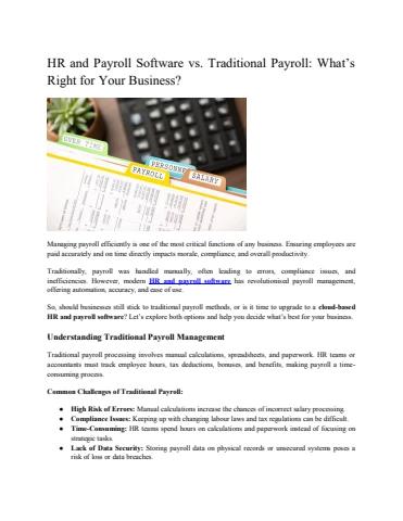 Opportune HR _HR and Payroll Software vs Traditional Payroll_ What’s ...